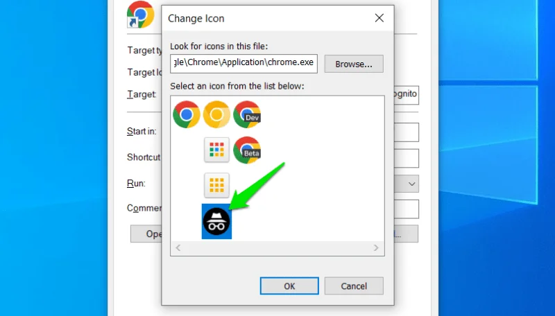 Thay đổi biểu tượng Chrome