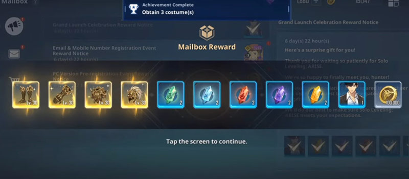 giftcode Solo Leveling Arise mới