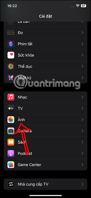 Chỉnh Ảnh trong Cài đặt iPhone