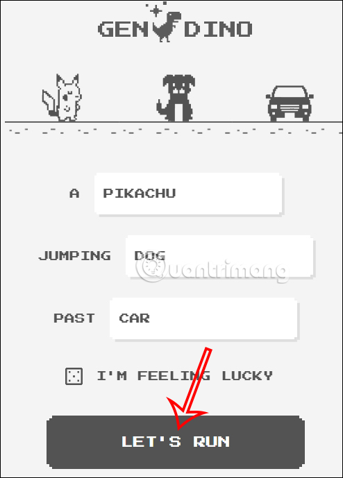 Tự tạo game Dino Chrome trên GenDino