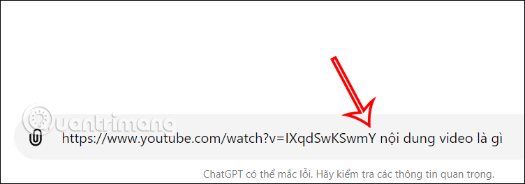 Lệnh tóm tắt nội dung video trên  ChatGPT-4o