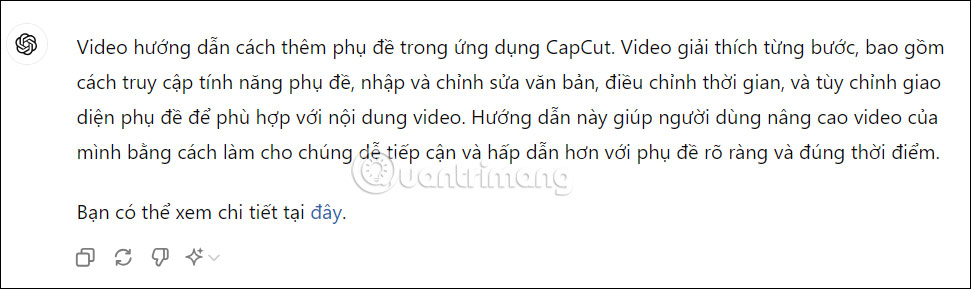 Nội dung tóm tắt video trên ChatGPT-4o bằng tiếng Việt