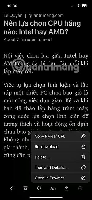 Tùy chỉnh trang đọc sách trên Flyleaf
