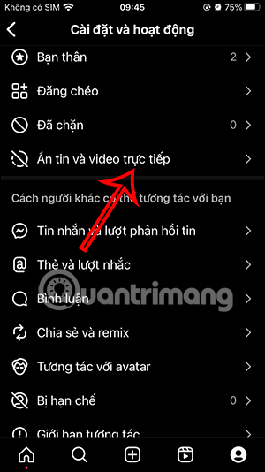 Chỉnh chế độ ẩn Story Instagram