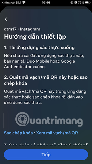 Chọn ứng dụng tạo mã