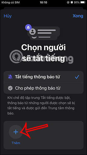 Nhấn vào thêm người