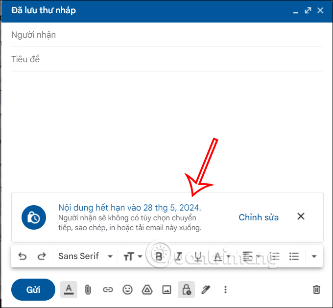 Tự động hủy email trên Gmail PC