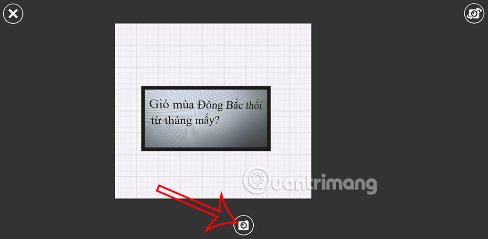 Chụp ảnh câu hỏi