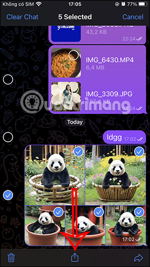 Chọn tất cả ảnh