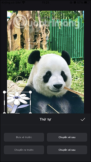 Chọn thứ tự sticker