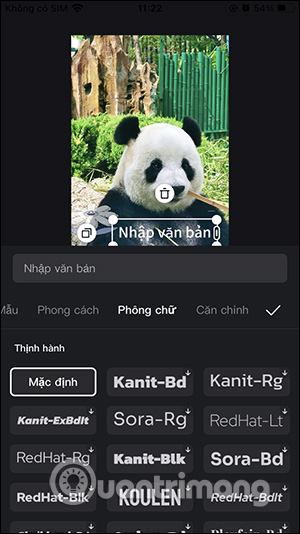 Chọn font chữ cho ảnh