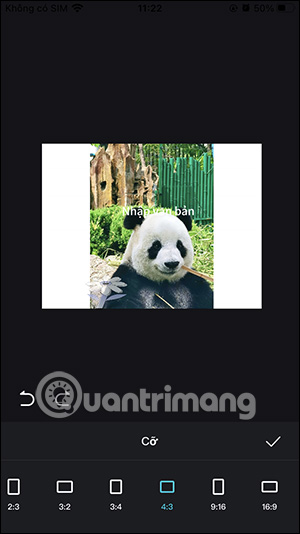 Chọn kích thước cho ảnh