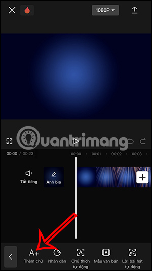Thêm chữ vào video