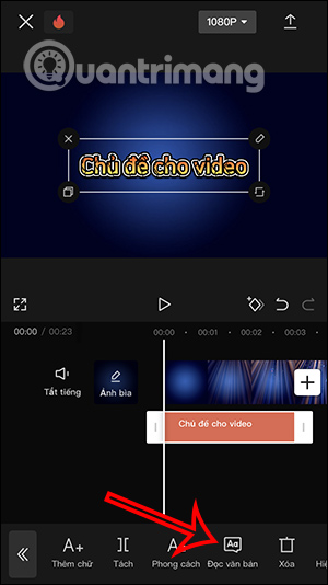 Công cụ chuyển văn bản thành giọng nói trên CapCut