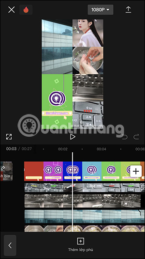 Hiển thị các video ghép trong CapCut