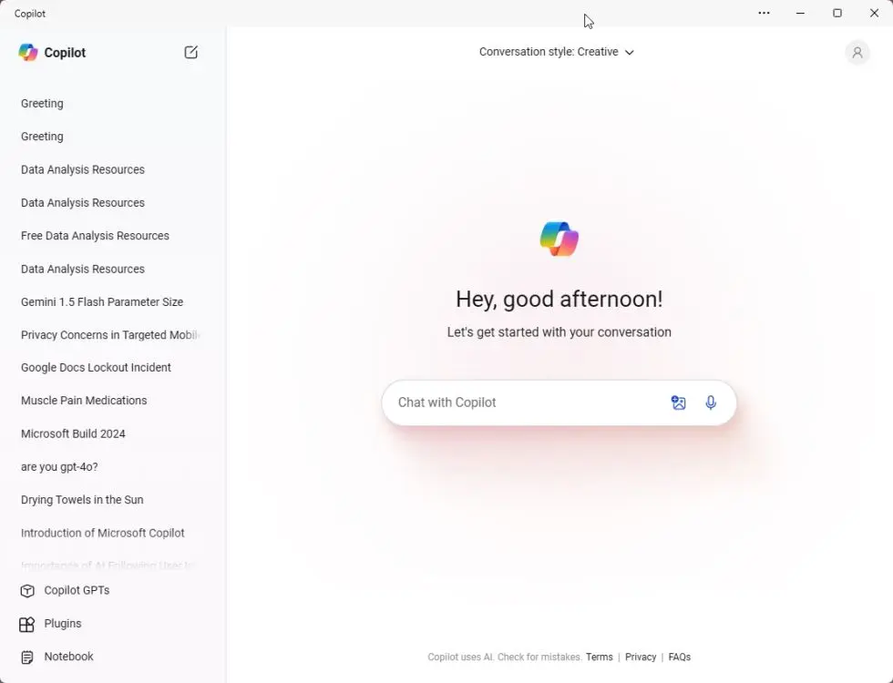 Ứng dụng Copilot mới chạy trên Windows 11