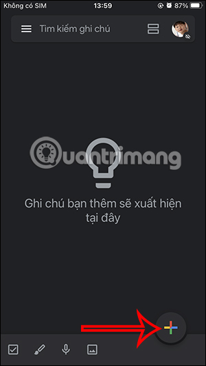 Thêm tài liệu trên Google Keep