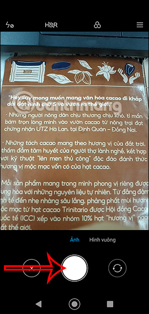 Chụp ảnh trên Google Keep