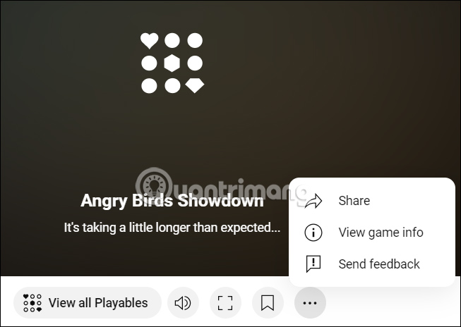 Chơi game trên YouTube Playables