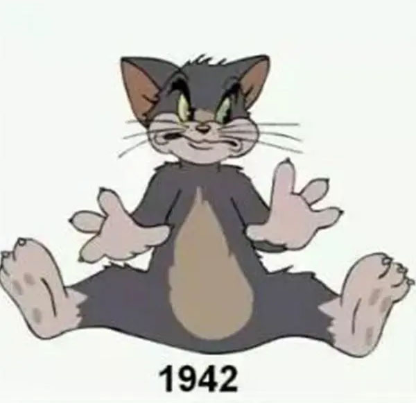 Năm 1942, hình ảnh của Tom được điều chỉnh một chút về màu sắc và trông không còn ngớ ngẩn như phiên bản đầu tiên.
