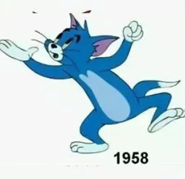 Năm 1958, Tom đã hoàn toàn biến thành mèo xanh.