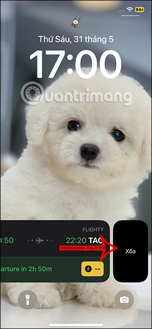 Xóa bảng thông tin trực tiếp trên iPhone