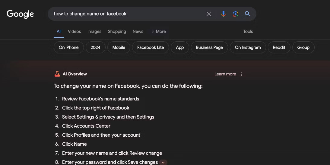 AI Overview trong Google Search