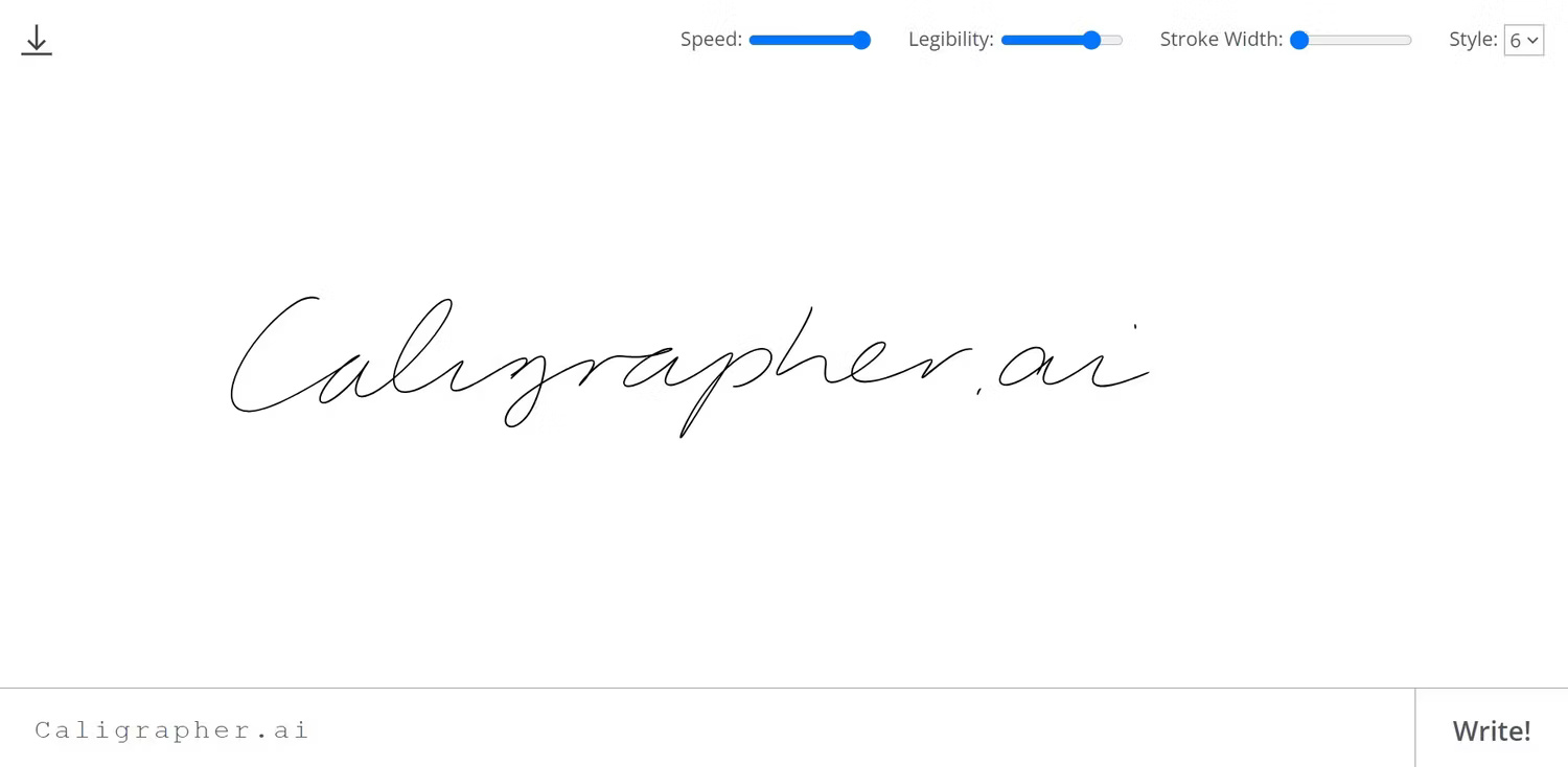 Tạo phông chữ với Caligrapher.ai