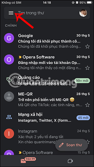 Tùy chọn trong Gmail