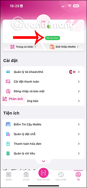 Thông báo đã cập nhật