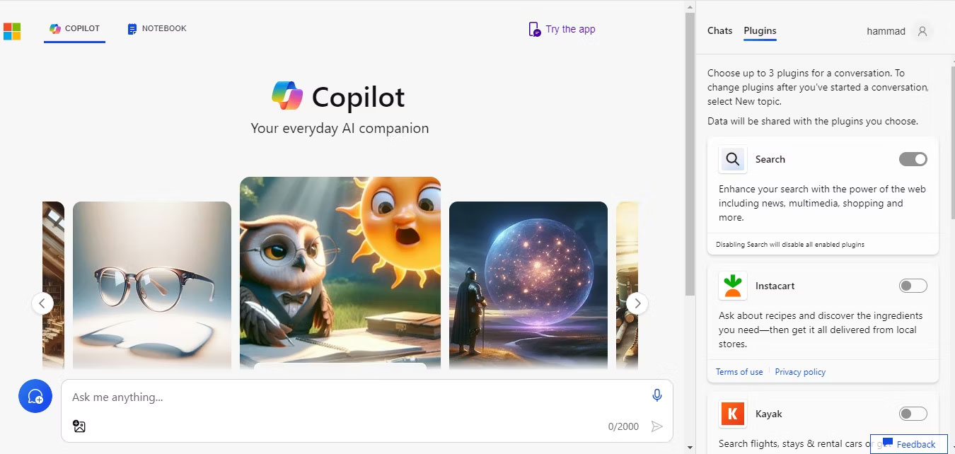 Trang Copilot của Microsoft