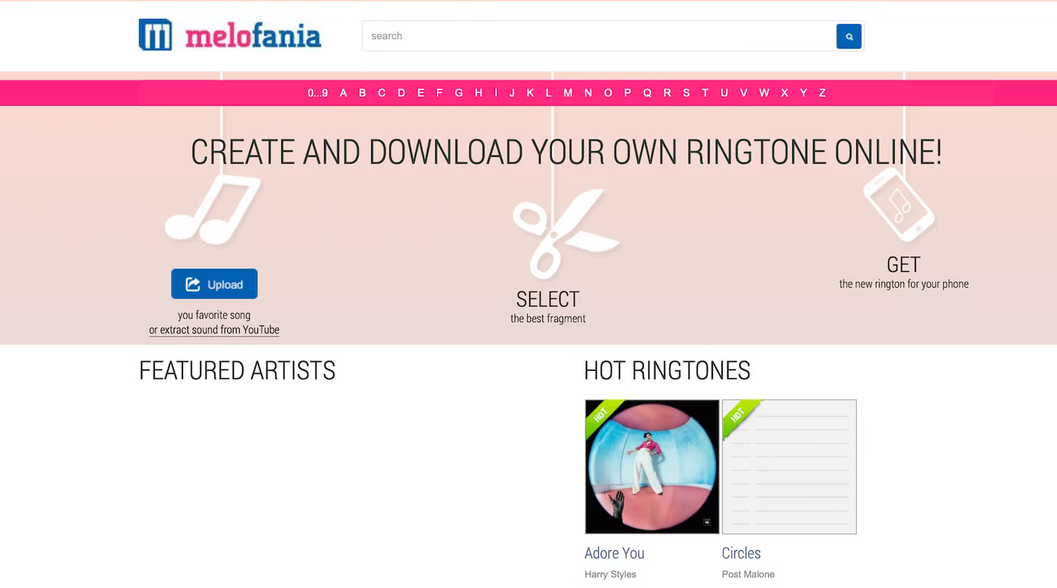 Trang chủ website MeloFania
