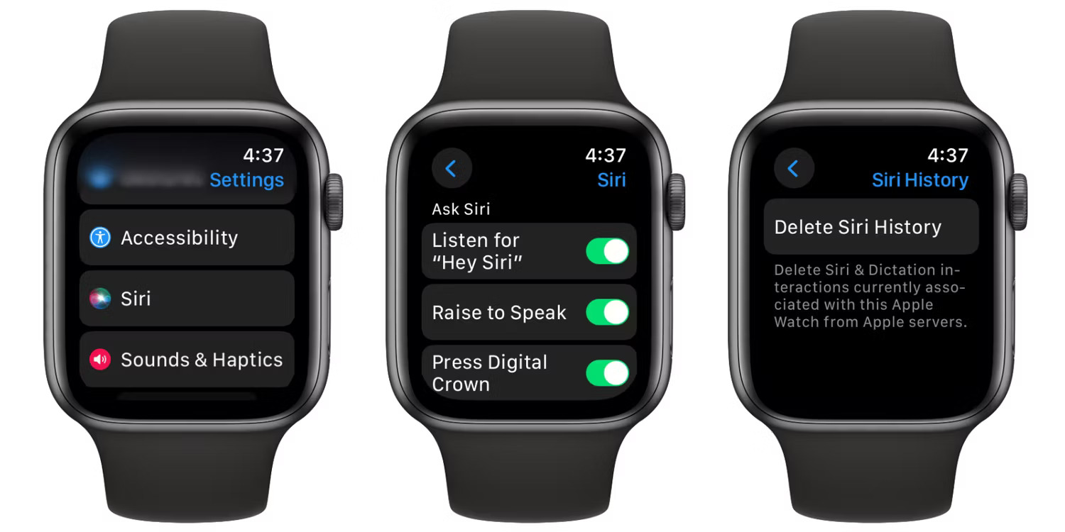 Cài đặt Siri của Apple Watch