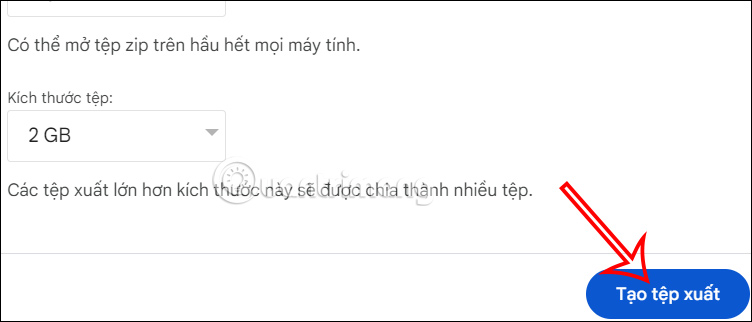 Tải tệp sao lưu Google Photos