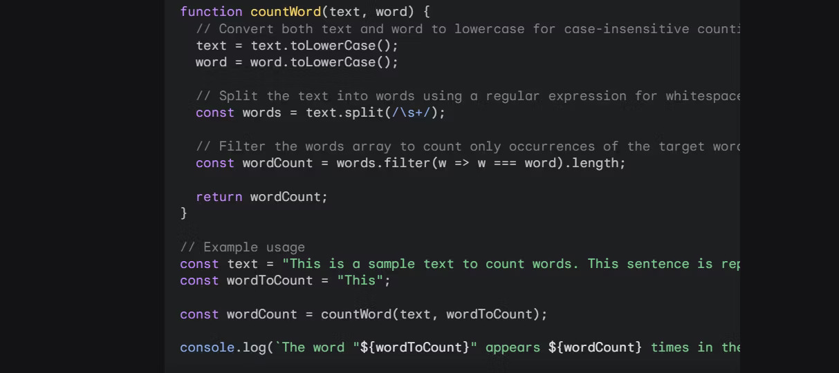 Gemini không tạo được chức năng Javascript tối ưu hóa