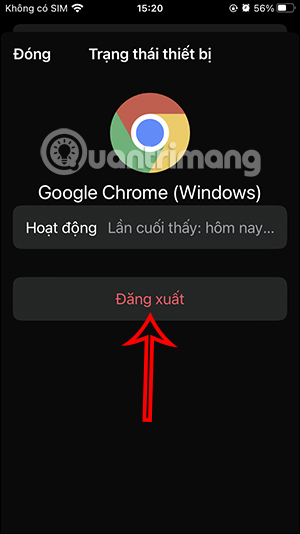 Đăng xuất WhatsApp từ xa