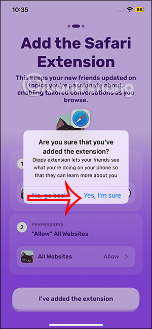 Đã cài đặt Dippy AI