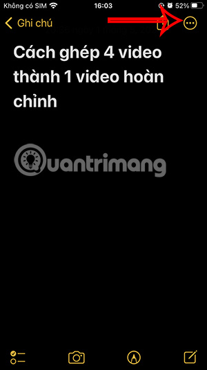 Tùy chỉnh ghi chú iPhone