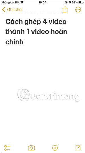 Màu nền sáng cho ghi chú iPhone