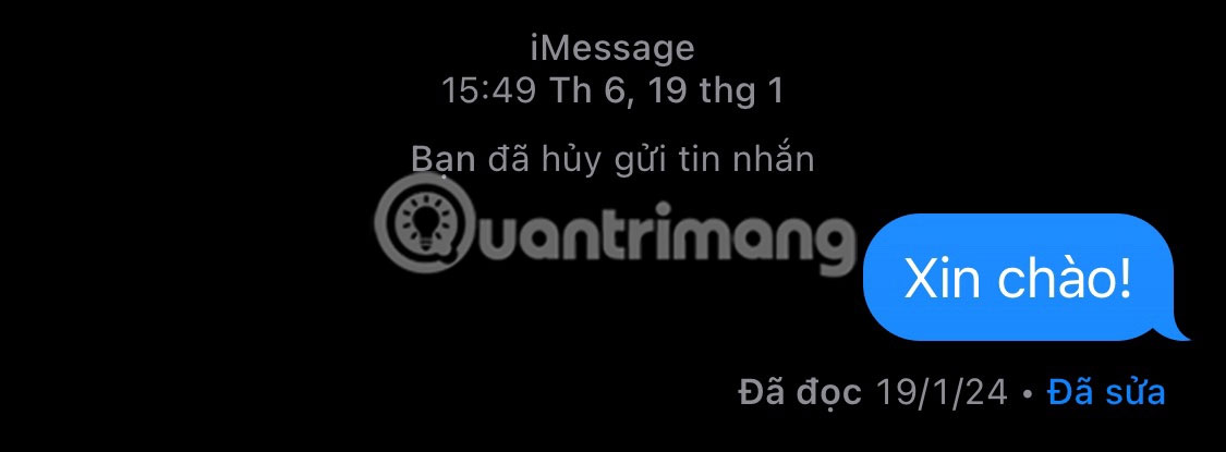 iMessage có xác nhận đã đọc