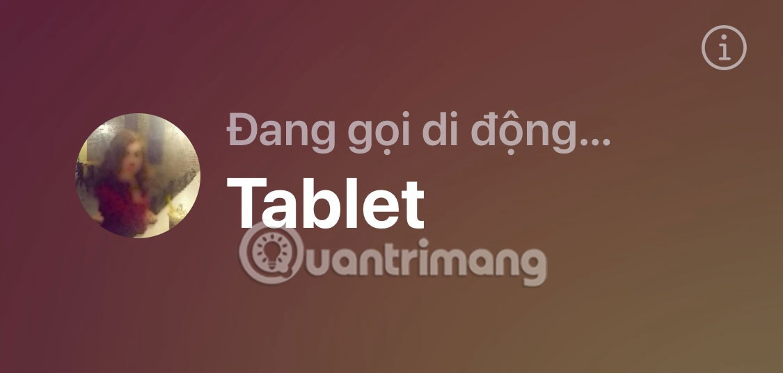 Cửa sổ cuộc gọi trên iPhone