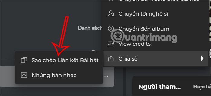 Sao chép URL bài hát