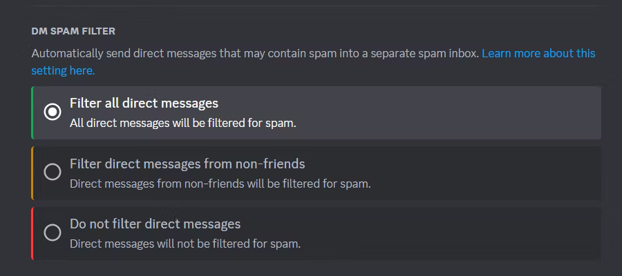 Lọc tất cả tin nhắn trực tiếp trên ứng dụng Discord trên máy tính