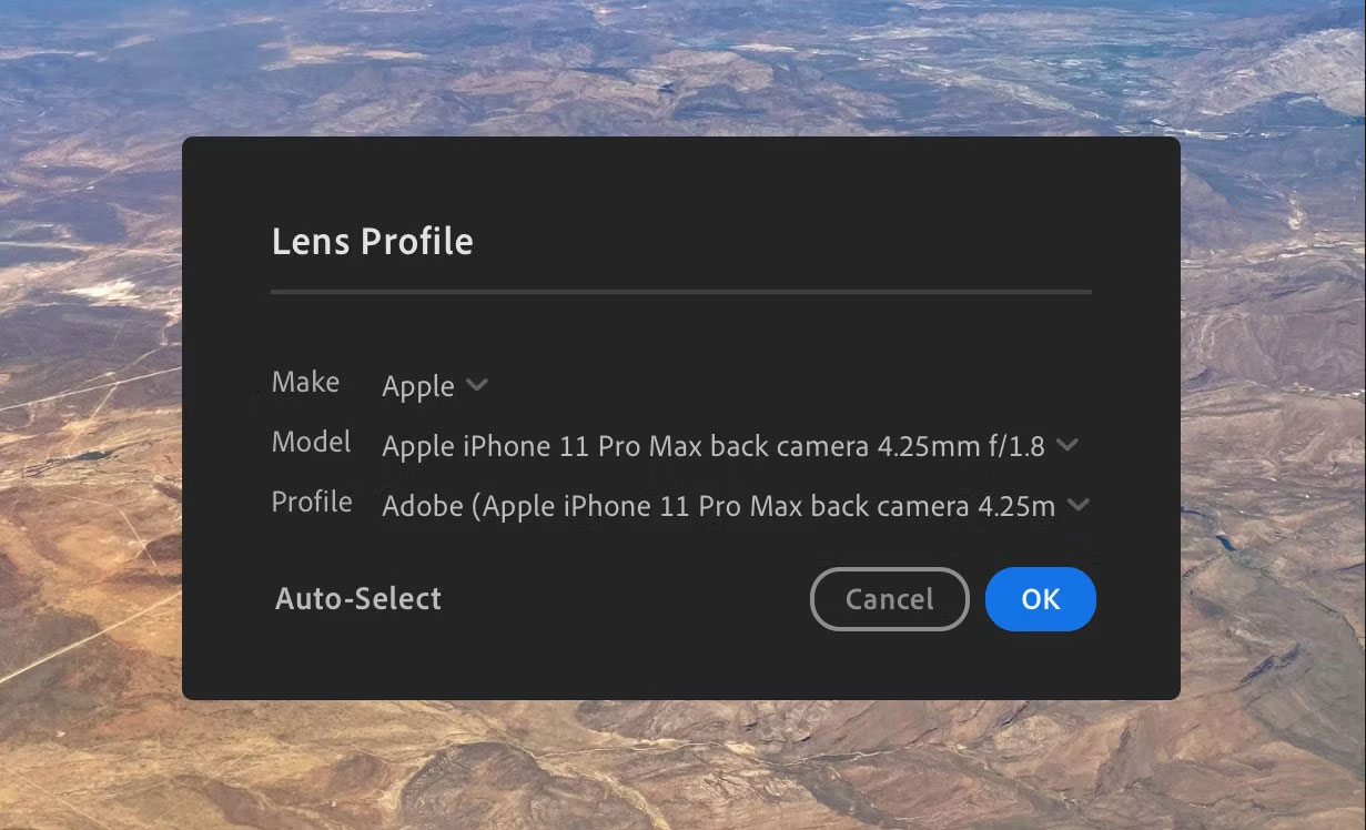 Cài đặt cấu hình ống kính trên Adobe Lightroom