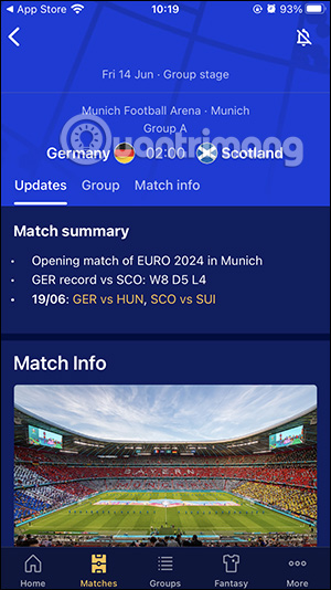 Chi tiết trận đấu 