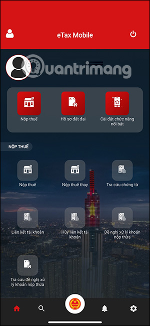 Giao diện eTax Mobile