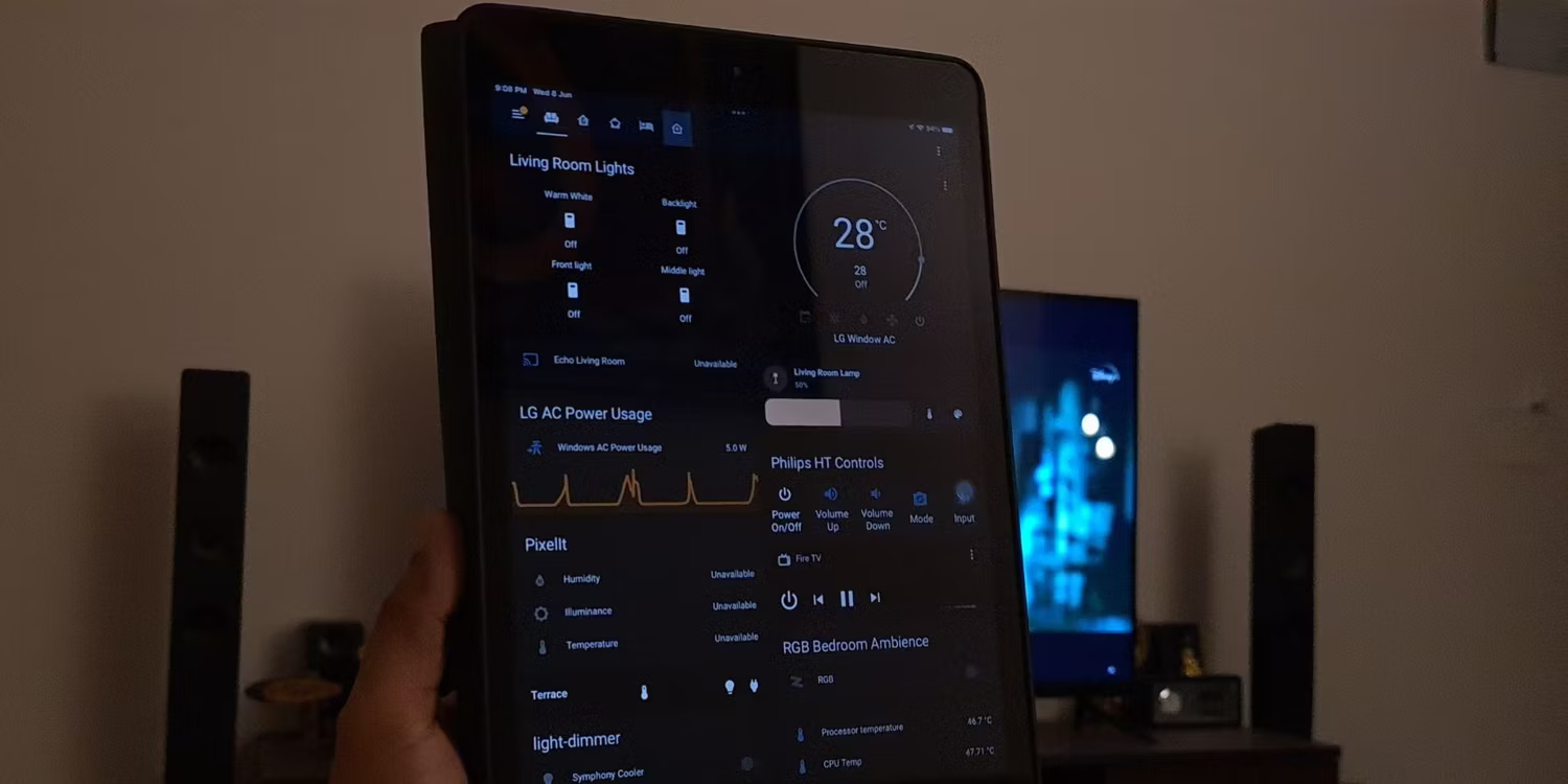 Bảng điều khiển trợ lý thiết bị nhà thông minh trên ứng dụng iPad