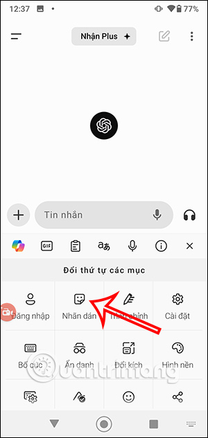 Nhãn dán bàn phím SwiftKey