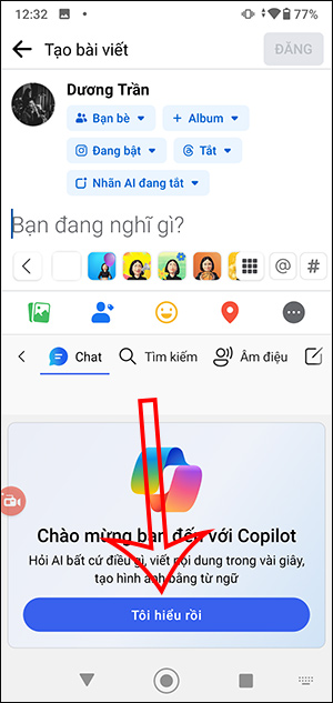 Truy cập Copilot