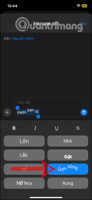 Hiệu ứng tin nhắn gợn sóng